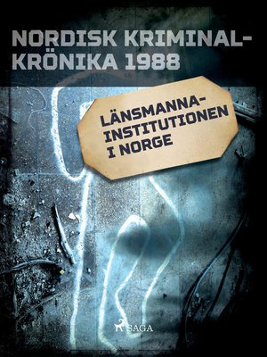 cover image of Länsmannainstitutionen i Norge